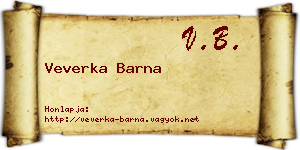 Veverka Barna névjegykártya
